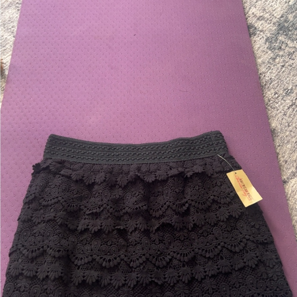 Elegant Black Lace Skirt
